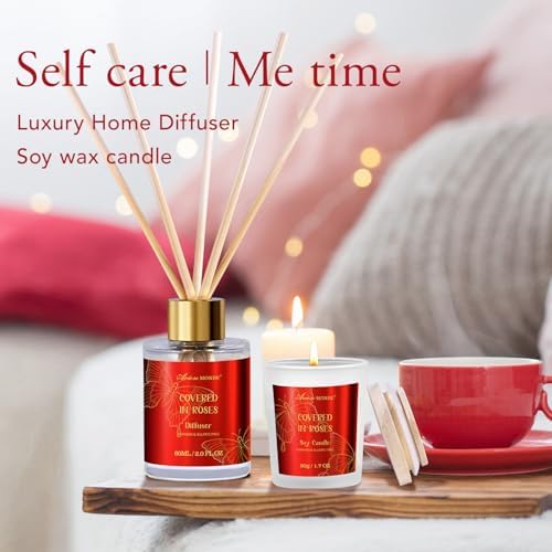 17Pcs Bath and Body Gifts for Women, Rose Relaxing Spa Gift Basket for Her - Image 4