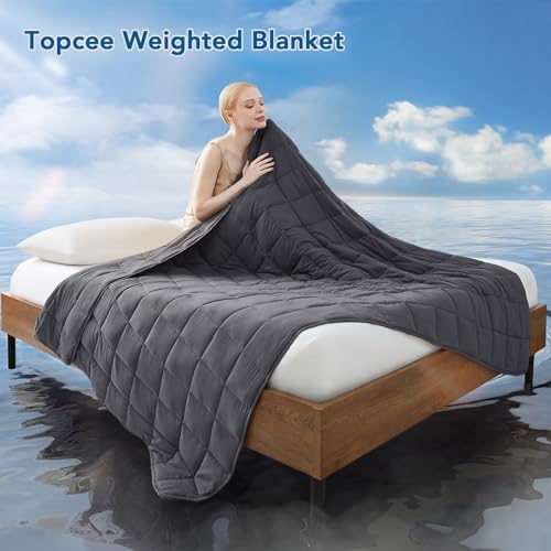 Topcee Weighted Blanket (25lbs 88"x104" Cal King Size) Soft Cooling Heavy Blanket Sleeping, Apply to 240-260 lbs Body, Thick Breathable Blanket with Glass Bead, Easy Care - Image 2