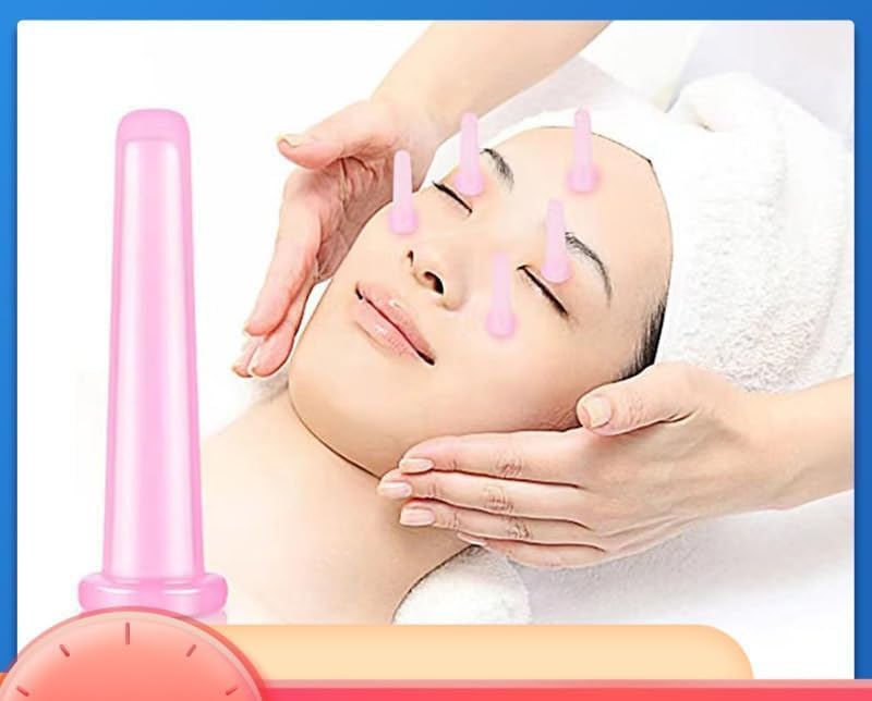 BWESOO 4Pcs Massage Cupping Set Silicone Mini Facial Cups Face Massager Helper Skin Care Neck Back Eyes Massaging Cup Safe to Use, Don't Worry About Burns Health Care Products (Purple) - Image 6