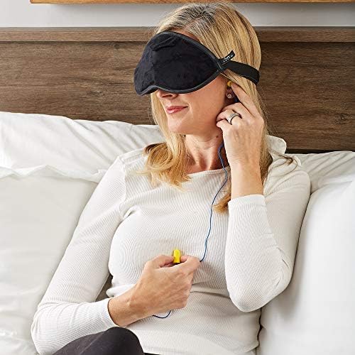 Bucky Eden Collection Lightweight Eye Shade Mask with Reusable Ear Plugs, Black - Image 5