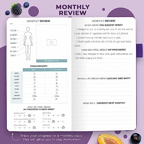 Clever Fox Wellness Planner & Food Journal Small Purple - Image 6