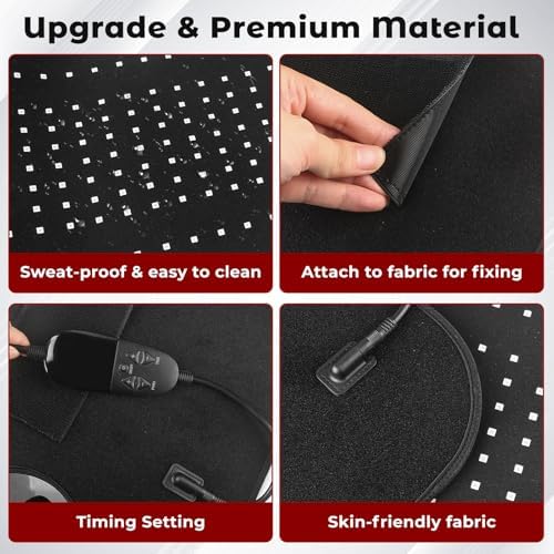 Red Light Therapy Mat for Body, Red Lights Pad with 660nm&850nm Infrared Light Therapy Mat, Chirstmas Birthday Festival Gift for Women Men Father Dad Mother Mom Lover Elderly 31.5''*14.2'' - Image 5