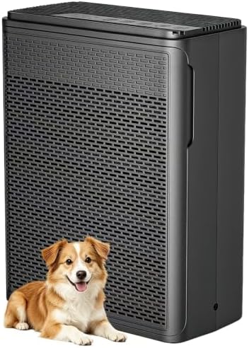 YARIKI Air Purifiers for Home Pets Covers Up to 1500 Sq Ft,H13 Hepa Filter with Washable Pre-Filter,Pet Hair Dander Smoke Air Cleaner,22 dB Quiet Sleep for Living Room Bedroom Kitchen,P280 (Black) by YARIKI