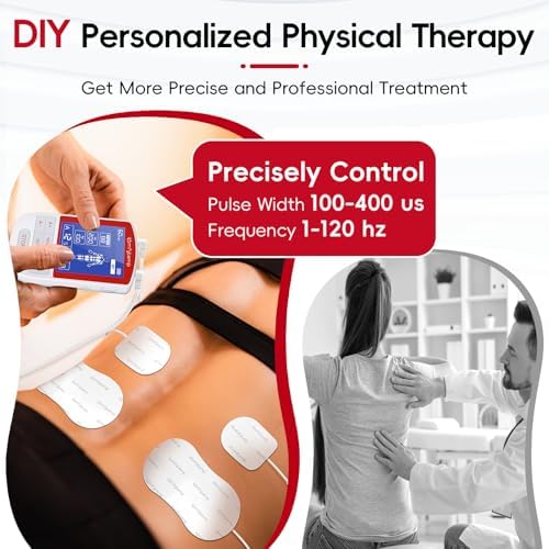 Comfytemp TENS Unit Muscle Stimulator for Pain Relief Therapy, TENS Machine with 20 Modes and DIY, Dual Channel EMS Unit, Electric Pulse Massager for Back, Shoulder, Sciatica, Knee - Image 4