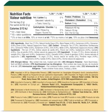 VAHDAM Vanilla Chai Teabags (30 Count) Individually Wrapped Pyramid Teabags - Image 2