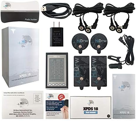 HiDow TENS Unit AcuXPD-S 18 Modes | EMS | Dual Independent Channels | Electronic Pulse Massager - Image 3