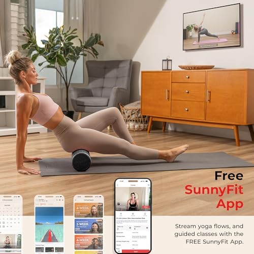 Sunny Health & Fitness 18" Black High-Density Yoga Foam Roller - Image 6