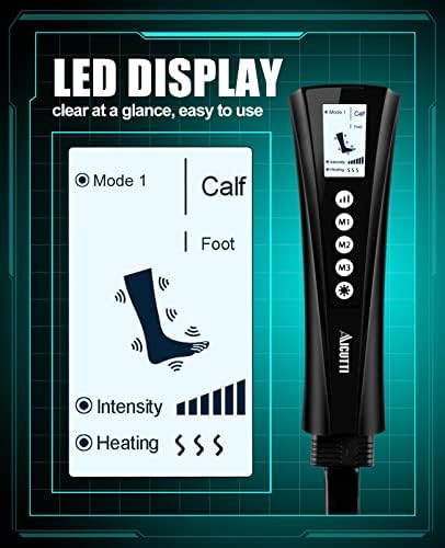 AICUTTI Professional Air Compression Leg and Foot Massager with Heat - Christmas & Birthday Gifts for Men & Women, Improved Circulation & Pain Relief, Ideal for Parents on Mother's Day & Father's Day - Image 6