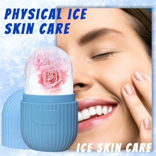 Joyeee Ice Face Roller, Reusable Silicone Mold Face Massage Eye Facial Beauty Skin Care Tools Apply Ice for Shrink Pores Anti Wrinkle Reduce Puffiness Improve Skin Elasticity, Striped - Image 6