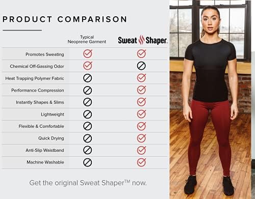 Sweat Shaper Women's Athletic Tee, Short Sleeve High-Performance Compression T-Shirt, Performance Baselayer Workout Shirt - Image 6