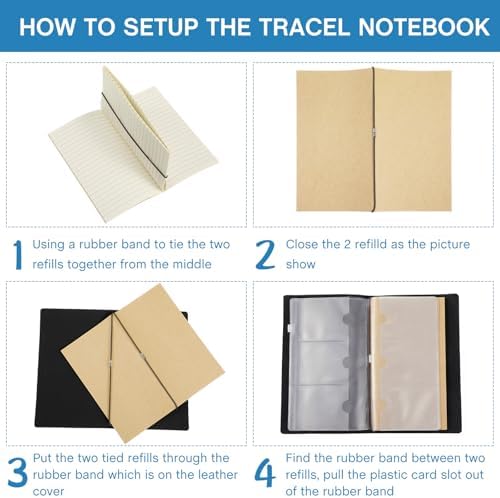 Sabary 16 Pcs Standard Size Refillable Leather Journal Bulk, Retro Color - Image 7