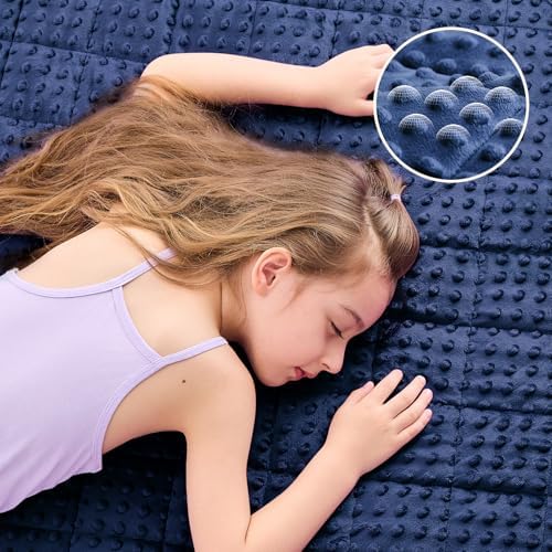 yescool Weighted Blanket 10 Pounds Blue Twin Size Cooling Weighted Throw Blanket, Minky Heavy Blankets Warm Weighted Comforter, Big Washable Thick Blankets Gift for 80-120lbs, 40 * 60in - Image 2
