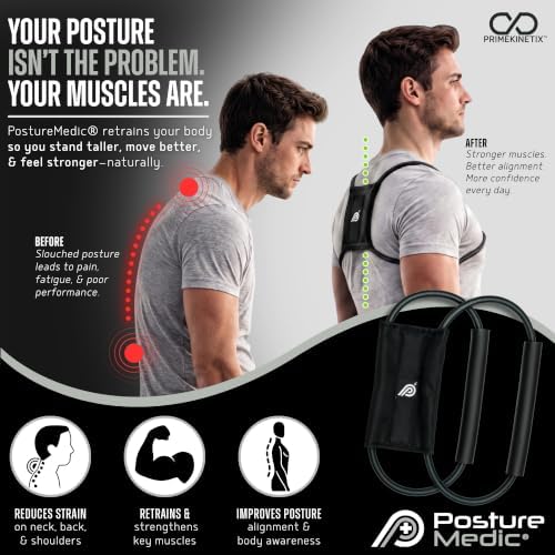 PostureMedic Original Strength Dynamic Posture Corrector for Men & Women – Active Resistance Training System for Back, Neck & Shoulder Pain Relief – Strengthen Muscles & Improve Alignment - XL - Image 2