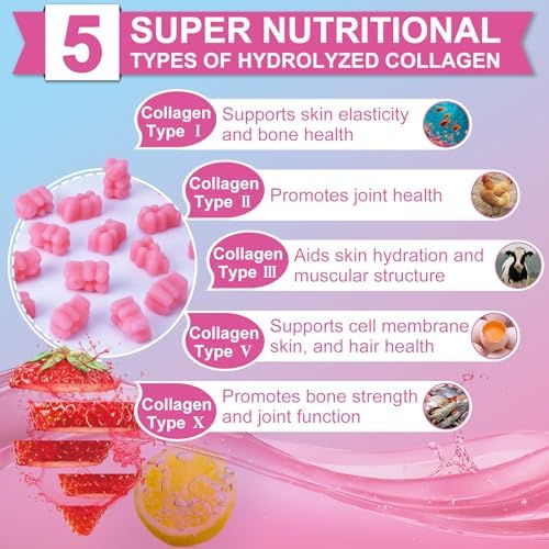 Nature's live Multi Collagen Peptides Gummies, Type I, II, III, V, X - Image 2