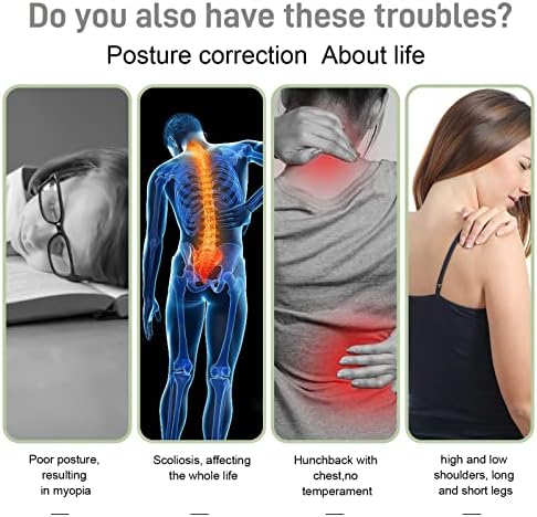 Portzon Back Support Back Braces Posture Corrector for Women and Men, Adjustable Back straightener,Pain Relief Breathable - Image 2
