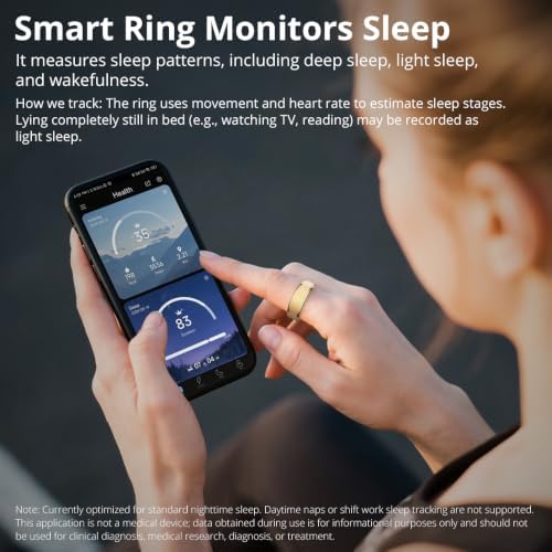 COLMI R10 Smart Ring, Sleep Health & Skin Temperature & 5ATM(Rose Gold, 13) - Image 3