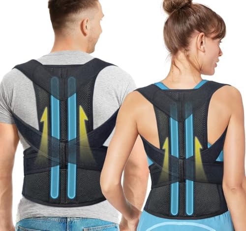 Fitsupport Back Brace Posture Corrector for Women and Men Back Lumbar Support Shoulder Posture Support for Improve Posture Provide and Back Pain Relief Small(Pack of 1) by Fitsupport
