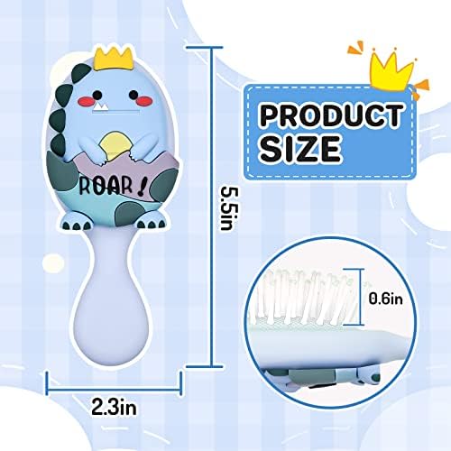 Toddler Detangler and Massage Brush - Mini Air Cushion Brush for Kids' Thin Hair - Blue - Image 2
