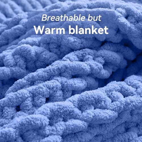 Negwoo Chunky Knit Throw Blanket, Knitted Throw Chenille Yarn, 60"*80" - Image 6