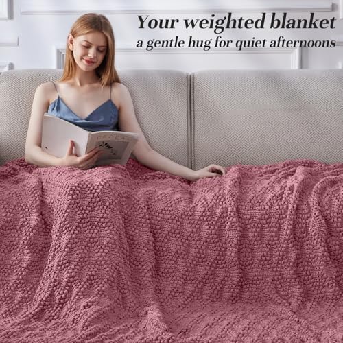 Anysay Knitted Weighted Blanket for Adult,Chunky Knit Throw 48''*72'' 15lbs - Image 2