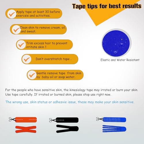 3 Pack Kinesiology Tape Precut, 60 Athletic Strips for Knee & Shoulder - Image 7