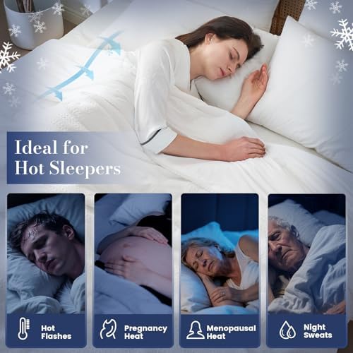 Waffle Cooling Comforter Blanket for Hot Sleepers, Twin Size, White - Image 4
