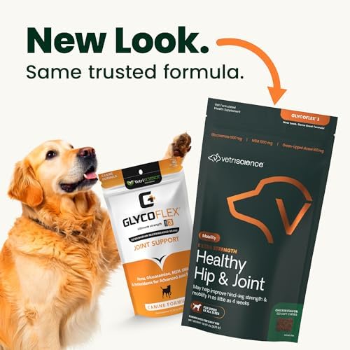 VetriScience Extra Strength Healthy Hip&Joint Chews,GlycoFlex 3,Glucosamine,Green-Lipped Mussel,Joint Support Supplement for Dogs,Promote Mobility&Soothe-Joint Discomfort,Chicken,120 Count (Pack of 2) - Image 2