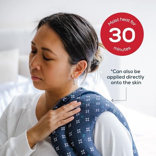 The Original Magic Bag® Neck-to-Back Signature Edition Thermal Compress for Pain Relief, Cotton, Blue, Award-Winning Hot & Cold Therapy - Image 4