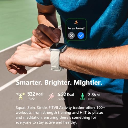 FITVII Health & Fitness Tracker (Answer/Make Calls), Smart Watch with 24/7 Heart Rate and Blood Pressure, Sleep Tracking, Blood Oxygen Monitor, 120+ Sport Modes Activity Tracker for Women Men - Image 6