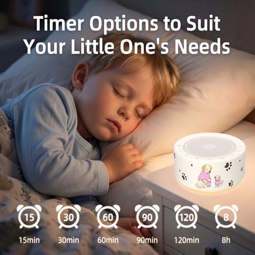 Kipcush White Noise Machine for Baby & Adults, Sleep Sound Machine with 30 Soothing Sounds, 8-Color Night Light, Memory Function, White Noise for Sleeping, Nursery, Office, Travel, Relaxation - Image 4