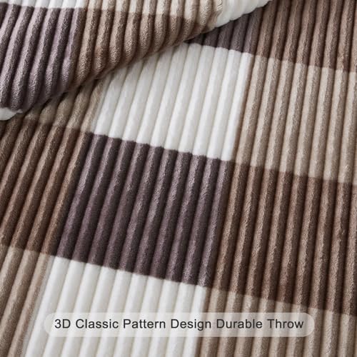 Gracelife Sherpa Fleece Throw Blanket for Couch, Fluffy Plush Warm Fuzzy Blanket for Women and Men, Cozy Thick Soft Twin Blanket for Bed, Beige, 60x80 Inches - Image 3