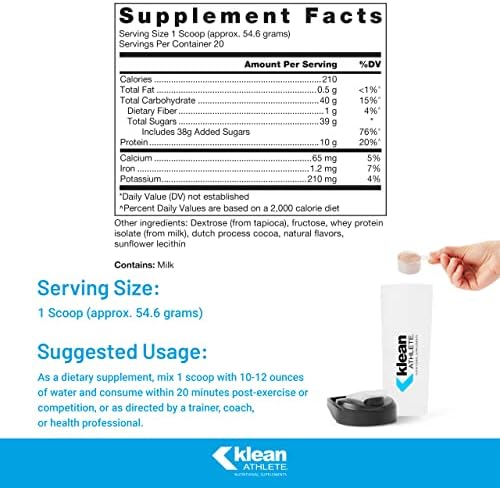 Klean Athlete Klean Recovery, Milk Chocolate, 38.5 Ounces - Image 2