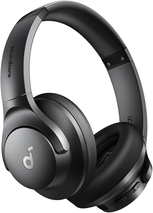 Soundcore by Anker Q20i Hybrid Active Noise Cancelling Headphones, Black | Over-Ear, Bluetooth, 40H ANC Playtime, Hi-Res Audio, Big Bass, Transparency Mode, Customize via App, Travel, Home, Office by Unknown