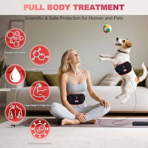 Red-Light-Therapy-for-Body,2026 Upgraded 4 Modes Near Infrared Light for Body Pain Relief,High-Efficiency Spherical Lamp Dual-Wave(660nm&850nm)LEDs,Corded-electric for Effective Therapy(12.4" x 6.1") - Image 3