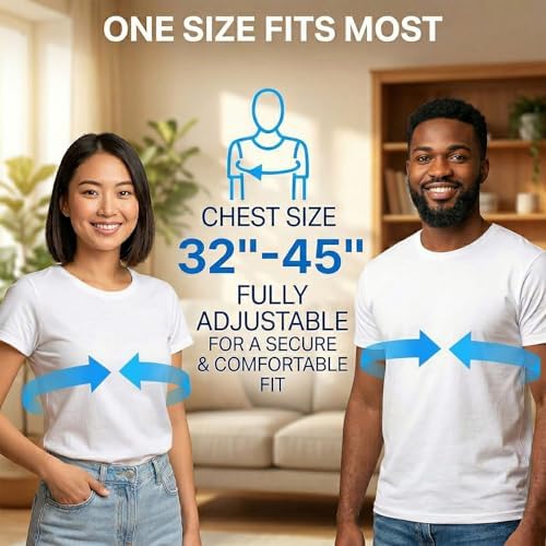 Posture Corrector for Women and Men - Back Brace for Rounded Shoulders & Upper Back Support - Breathable Shoulder Brace for Computer Work&Desk Job,Invisible Under Clothes, Medium(Chest Size 32-45") - Image 3