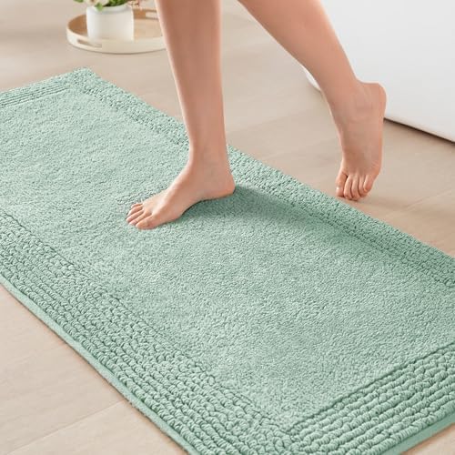 Madison Park Splendor Reversible 100% Cotton Bath Runner, 24 x 60, Green by MADISONPARK