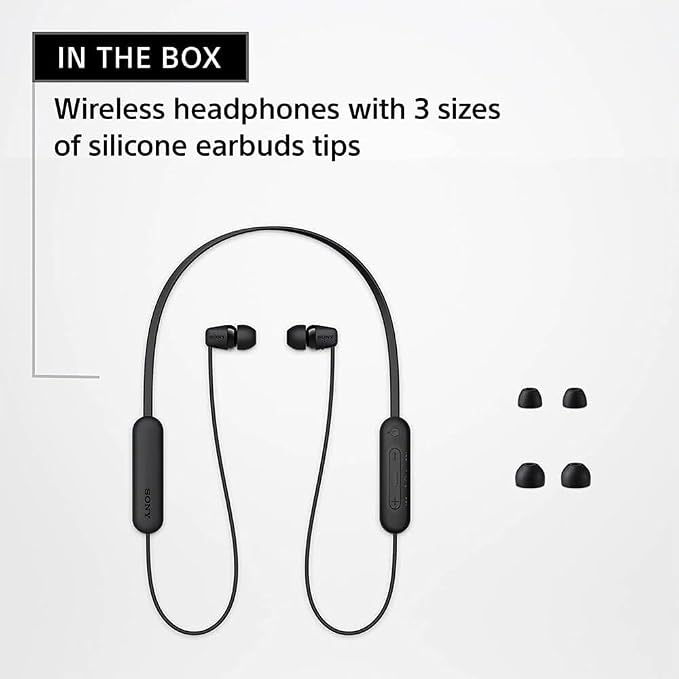 Sony WI-C100 Wireless in-Ear Bluetooth Headphones with Built-in Mic, White | Up to 25 Hrs of Battery, Clear Hands-Free Calling, Easy Button Operation, Flexible Neckband, IPX4 Water Resistant - Image 6