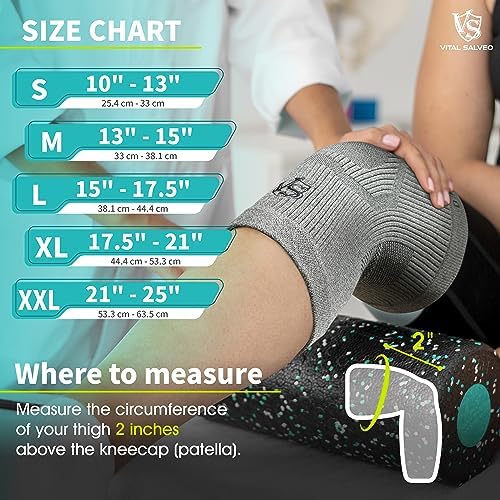 Vital Salveo - C3-COMFORT Compression Knee Sleeve (1Pair) - XXL - Image 3