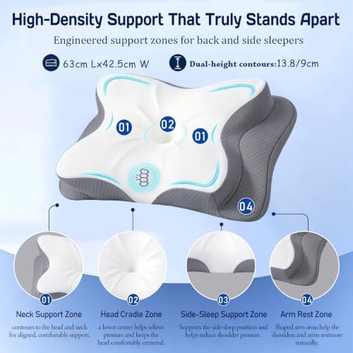 Cervical Neck Pillow for Neck Support Pillows for Sleeping - Image 2
