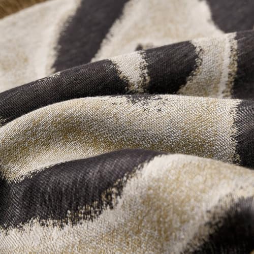 Luxury Zebra Lumbar Pillow Cover with Brown Tassel Trim, Zebra Pattern Jacquard Design Decorative Pillow Case for Sofa Bedroom Living Room, 12x20 Inch (Single Pack) - Image 3