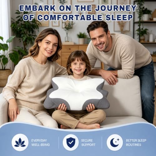 Butterfly Contour Cervical Memory Foam Pillow - Image 2