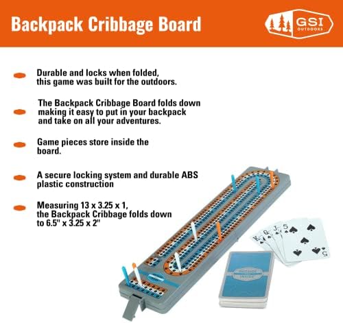 Outside Inside Backpack Cribbage Game for Camping and Travel, Lightweight and Foldable - Image 2