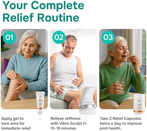 Vibro Sculpt Relief Massager with Relief Gel for Muscle & Joint Comfort - Image 4