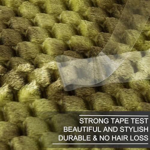 Richave Fleece Throw Blanket,Premium Lightweight Anti-Static 50x60 Inches Travel Size 3D Clouds Stylish Jacquard Throw Blanket for Winter, Tie-dye Olive Green - Image 3