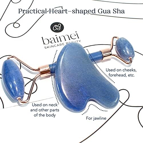 BAIMEI IcyMe Gua Sha & Jade Face Roller Set,Facial Beauty Skin Care Tools - Image 2