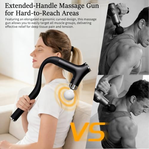 Sfozstra Massage Gun: Heat Cold Therapy Red Light Long Handle Massager - Image 6
