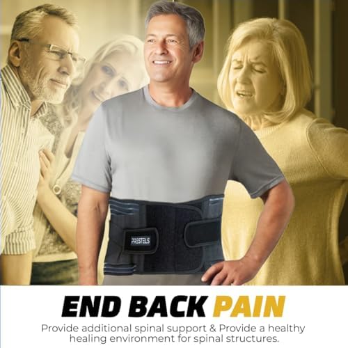 Lower Back Support Belt for Men & Women, Back Brace for Lower Back Pain Relief, Breathable Lumbar Support with 6 Stays & Dual Adjustable Straps, XX-Large (48”–57” - Image 3