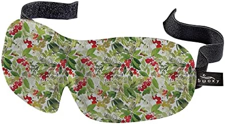 Bucky 40 Blinks No Pressure Printed Eye Mask for Travel & Sleep, Holly, One Size by Bucky