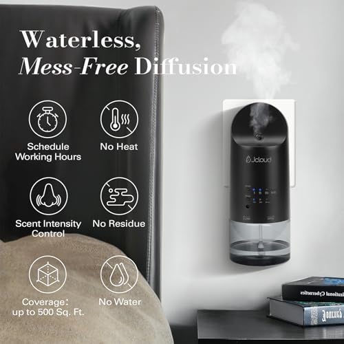 JCLOUD Waterless Plug in Scent Diffuser for Essential Oils, Black - Image 2