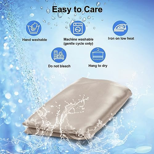 2 Pack Satin Pillowcase for Zelimun Cervical Pillow, Contour Pillow Case Cover, Soft and Smooth Pillowcase Cover with Zipper (Champange) - Image 4